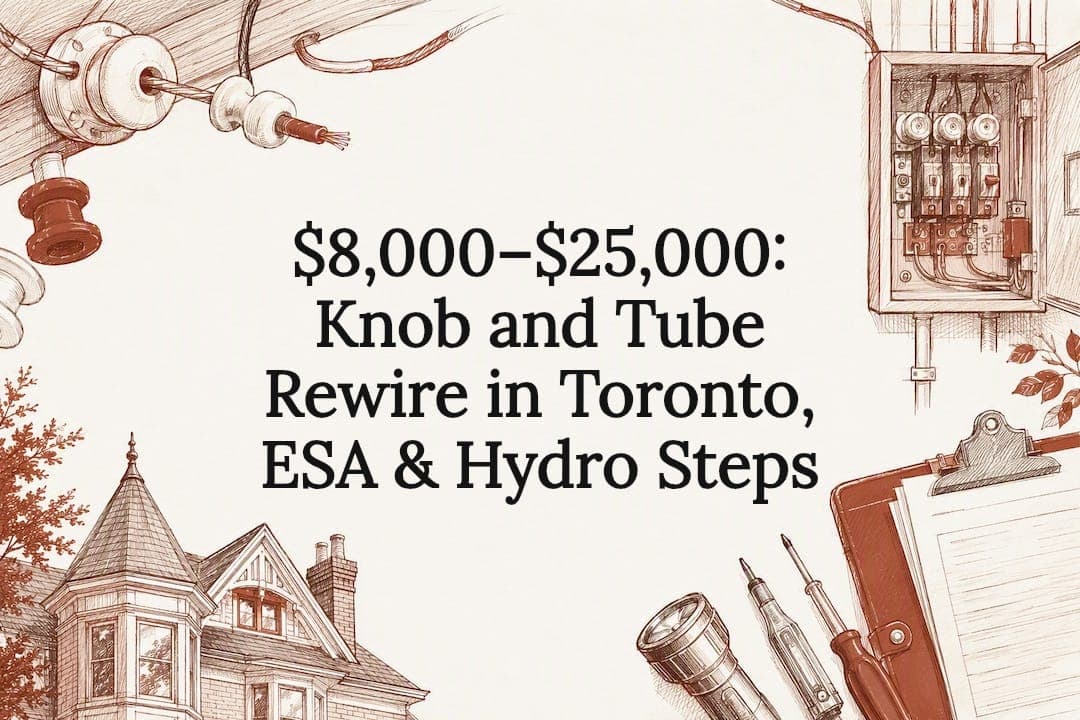 $8,000–$25,000: Knob and Tube Rewire in Toronto, ESA & Hydro Steps