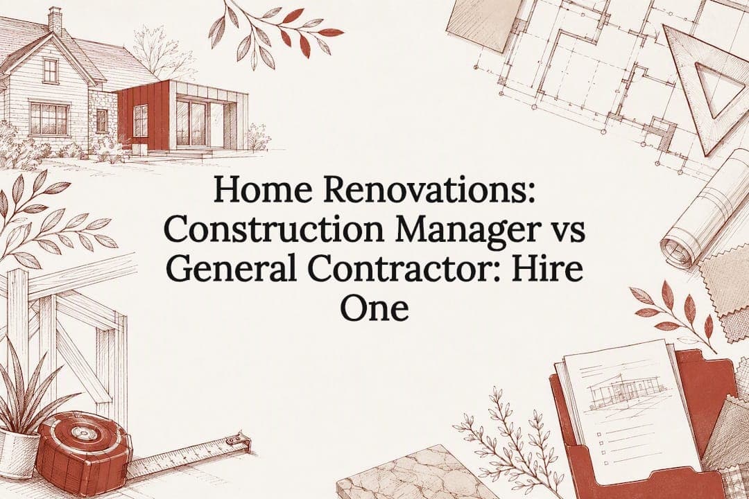 Home Renovations: Construction Manager vs General Contractor: Hire One
