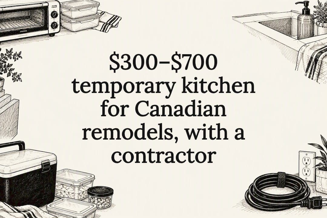 $300–$700 temporary kitchen for Canadian remodels, with a contractor