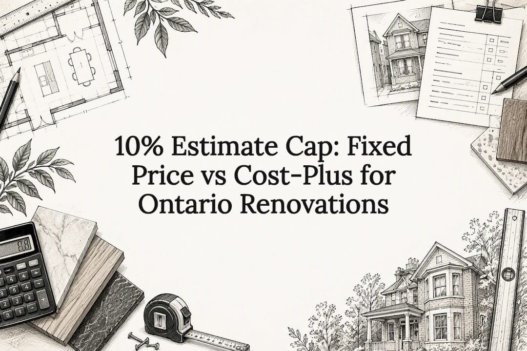 10% Estimate Cap: Fixed Price vs Cost-Plus for Ontario Renovations