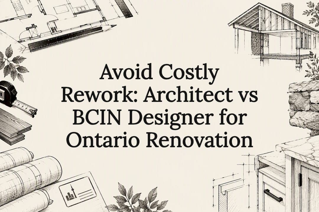 Avoid Costly Rework: Architect vs BCIN Designer for Ontario Renovation