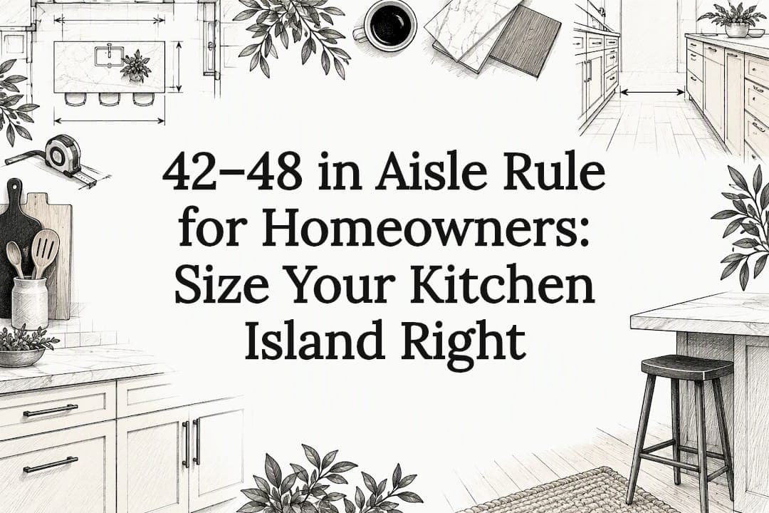 42–48 in Aisle Rule for Homeowners: Size Your Kitchen Island Right