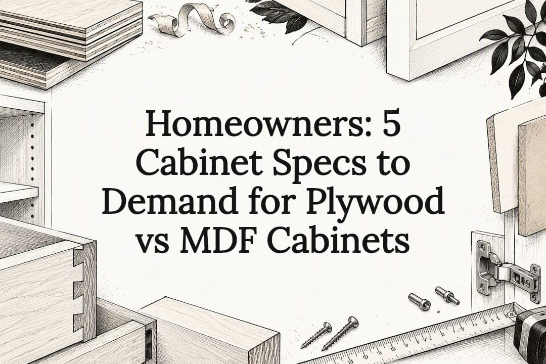 Homeowners: 5 Cabinet Specs to Demand for Plywood vs MDF Cabinets