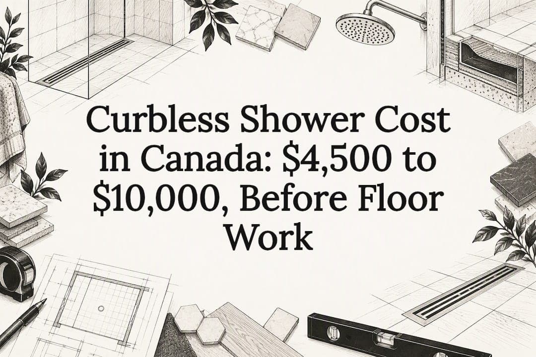 Curbless Shower Cost in Canada: $4,500 to $10,000, Before Floor Work