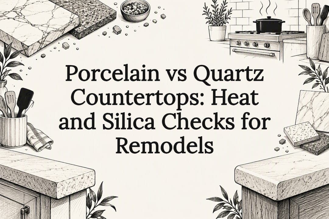 Porcelain vs Quartz Countertops: Heat and Silica Checks for Remodels